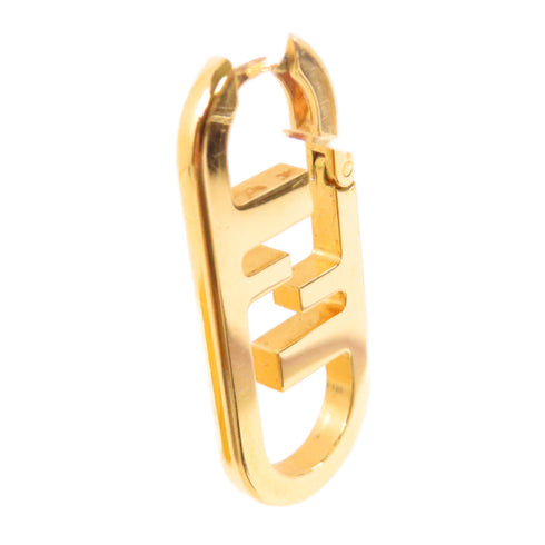FENDI GHW Small O'Lock Earrings Metal Gold Tone Color