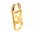 FENDI GHW Small O'Lock Earrings Metal Gold Tone Color