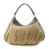 GUCCI GG GHW D Ring Large Handbag 189833 Coated Canvas/Leather Brown