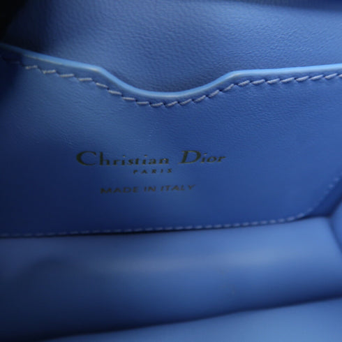 Christian Dior CD GHW Micro 30 Montaigne Shoulder Bag Calfskin Leather Blue