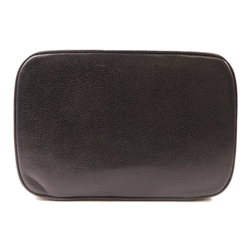 CHANEL CC GHW Vintage Vanity 2 Way Shoulder Bag Calfskin Leather Black