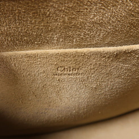 Chloe GHW Nile Shoulder Bag Calfskin Leather Brown