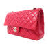 CHANEL Ouilted CC SHW Classic Flap 25cm Chain Shoulder Bag A01112 Lambskin Red