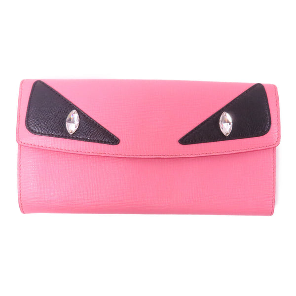 FENDI SHW Long Wallet Calfskin Leather Pink