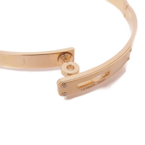 HERMES Kelly Bracelet Bangle 18K Pink Gold/Diamond