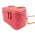 CHANEL CC GHW Vanity Case Chain Shoulder Bag Lambskin Leather Pink