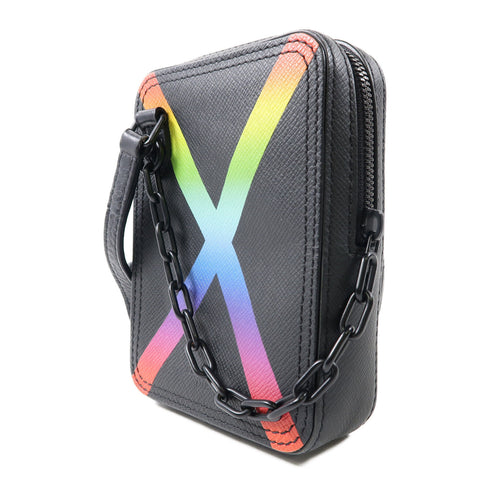 LOUIS VUITTON LV Danube Messenger Shoulder Bag M30332 Taiga Black