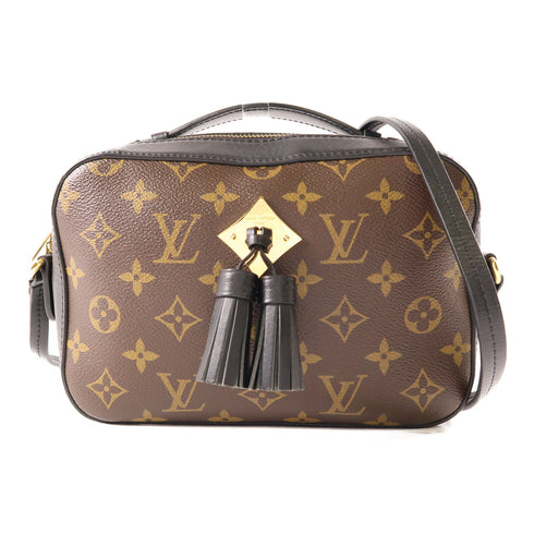 LOUIS VUITTON LV GHW Saintonge Shoulder Bag M43555 Monogram Brown/Black