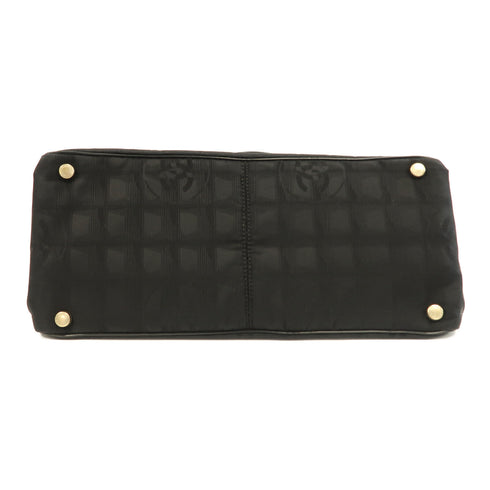 CHANEL CC GHW Hand Bag Canvas Black