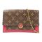 LOUIS VUITTON LV GHW Flore Chain Shoulder Bag M69578 Monogram Brown/Red