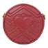 GUCCI GG GHW GG Marmont Round Chain Shoulder Bag 550154 Calfskin Leather Red