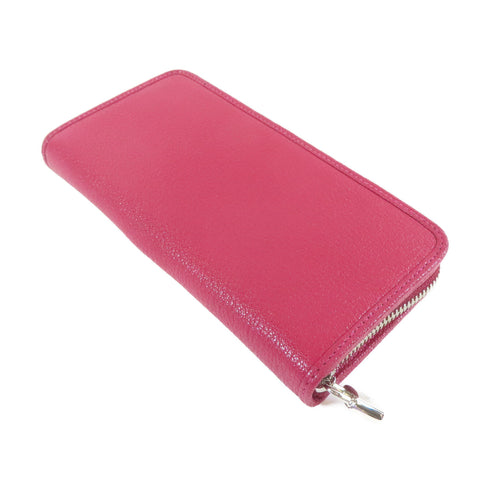 LOEWE SHW Long Round Wallet Calfskin Leather Red