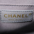 CHANEL Quilted CC SHW Backpack Rucksack Calfskin Leather Grey
