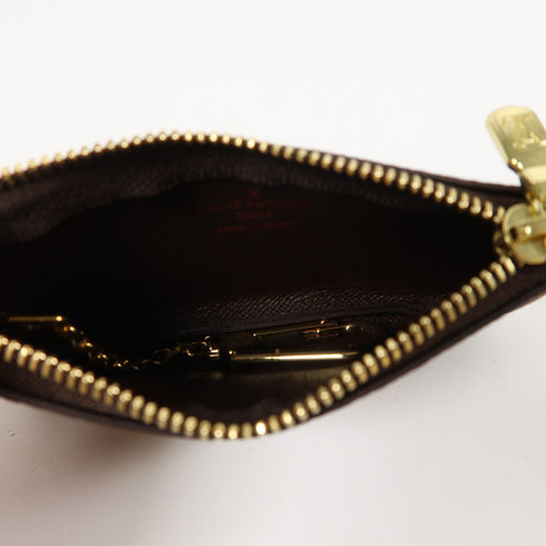 LOUIS VUITTON LV GHW Key Pouch Coin Case Purse N62658 Damier Ebene Brown