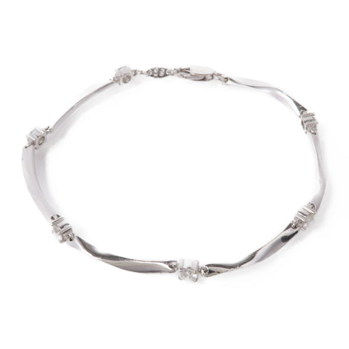 JEWELRY Diamond Bracelet 18K White Gold