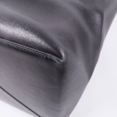 HERMES Licol 19 Shoulder Bag Veau Volupto Leather Noir Black