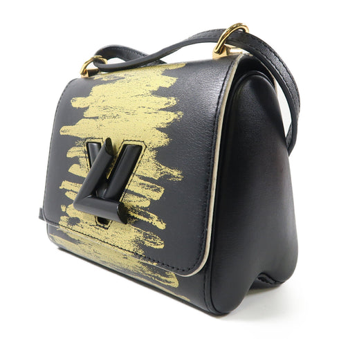 LOUIS VUITTON LV GHW Twist PM Shoulder Bag M51655 Calfskin Leahter Black/Gold