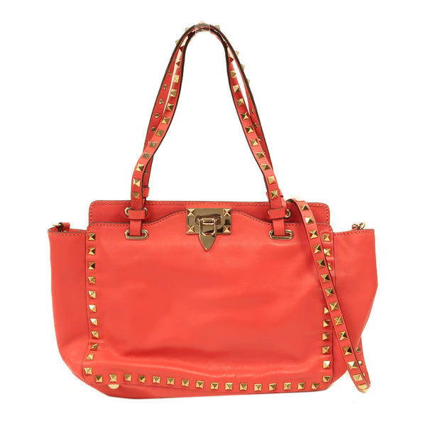 Valentino GHW 2 Way Shoulder Bag Handbag Calfskin Leather Pink