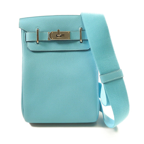 HERMES PHW Hac A Dos PM Rucksack Bag Togo Leather Noir Bleu Du Nord