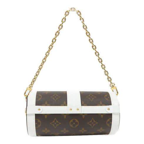 LOUIS VUITTON LV GHW Papillon Trunk 2Way Bag Handbag M81485 Monogram Brown/White