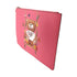 MOSCHINO SHW Pouch Bag Coated Canvas Pink
