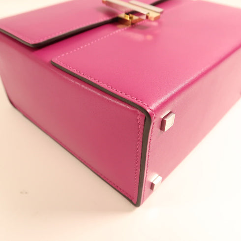 HERMES PHW Cinhetic Bag 2 Way Shoulder Bag Tadelakt Leather Rose Purple