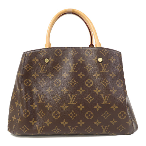 LOUIS VUITTON LV GHW Montaigne MM 2 Way Shoulder Bag M41056 Monogram Brown v3