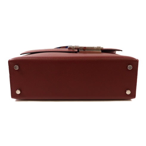 HERMES PHW Verrou 23 Shoulder Bag Epsom Leather Rouge H