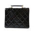 CHANEL Quilted CC GHW Top Handle Flap AS4184 2Way Chain Bag Patent Leather Black