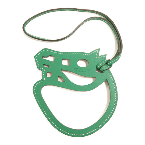 HERMES Paddock Cheval Charm Veau Swift Leather Green