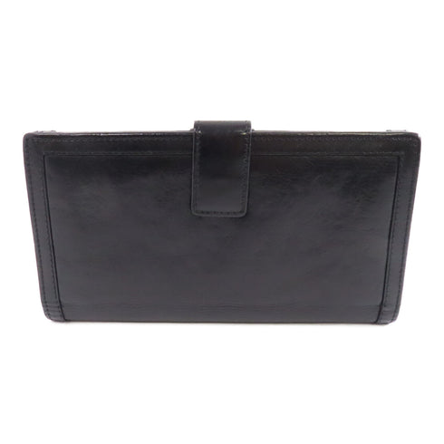 Christian Dior CD SHW Long Wallet Calfskin Leather Black