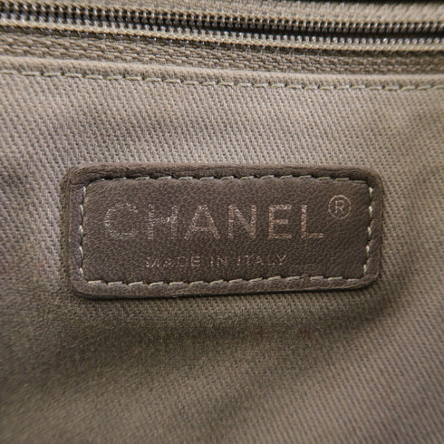 CHANEL CC SHW Chain Shoulder Bag Calfskin Leather Grey v2