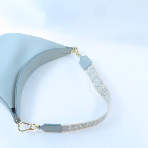 LOEWE GHW Luna Bag Shoulder Handbag Calfskin Leather Gray