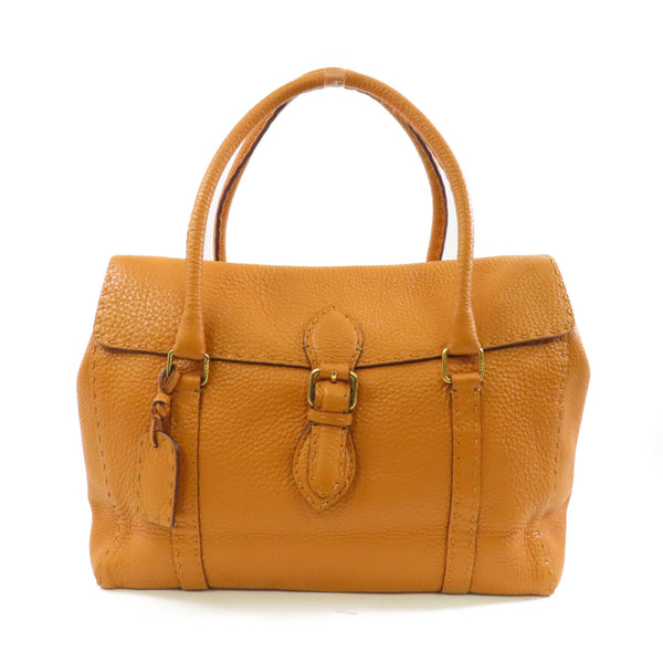 FENDI GHW Selleria Linda Shoulder Bag Handbag 2454-30.28073 Calfskin Light Brown