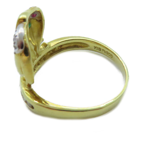 JEWELRY Ring Diamond 4.7g 18K Yellow Gold US#5.75