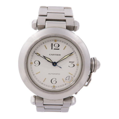 CARTIER Pasha C 2324 Automatic Watch Stainless Steel White