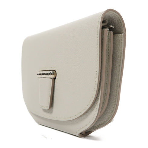 HERMES PHW Convoyeur Mini Shoulder Bag Evercolor Leather Grey