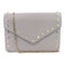 Valentino GHW Chain Shoulder Bag Calfskin Leather Gray