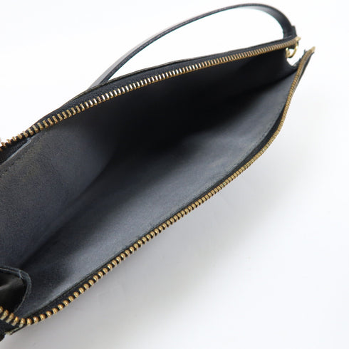 LOUIS VUITTON LV GHW Pochette Accessories Pouch Handbag M52942 Epi Leather Black