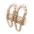CHANEL CC GHW Earrings B21/S Metal PVC White Gold Tone Color