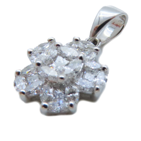 JEWELRY Diamond Pendant Top 18K White Gold
