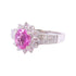 JEWELRY Pink Sapphire Diamond Ring US#7.25 18K White Gold