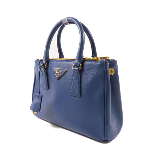 PRADA GHW Killer Bag 2way Shoulder Bag Saffiano Leather Navy