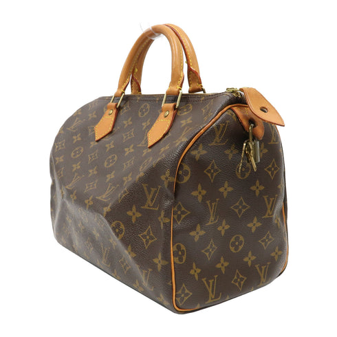 LOUIS VUITTON LV GHW Speedy 30 Handbag M41526 Monogram Brown v3
