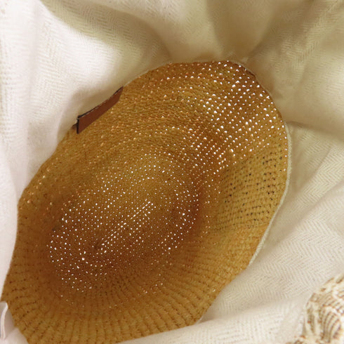 LOEWE GHW Shoulder Bag Crossbody 522243 Raffia Yellow Brown