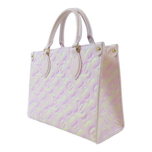 LOUIS VUITTON LV GHW On The Go PM 2 Way Bag M46168 Monogram Empreinte Pink/Yellow