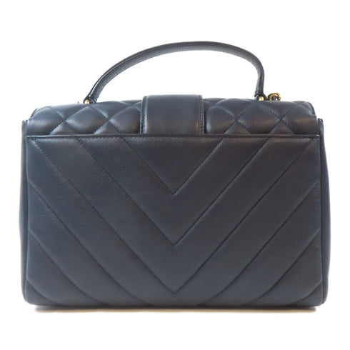 CHANEL CC GHW Chain 2 Way Shoulder Bag Calfskin Leather Blue