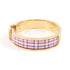 HERMES Clic H Bracelet Bangle Metal Gold Pink