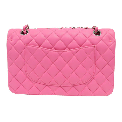 CHANEL Quilted CC SHW Classic 25 Chain Shoulder Bag Calfskin Leather Pink