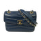 CHANEL CC GHW Chain Shoulder Bag Calfskin Leather Blue